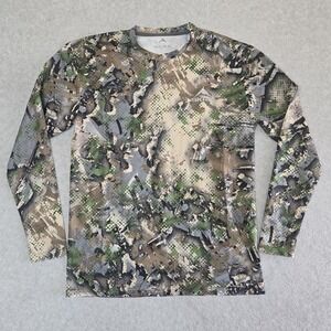 SKRE Gear Wasatch Crew Long Sleeve Camo Shirt Mens Medium Hunting Base Layer EUC